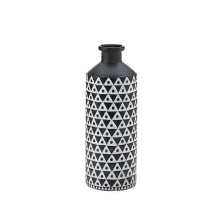 Nikki Chu 5001057 Mazara Vase; Black & White